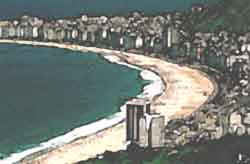 Water color of Leme and Copacabana Beaches